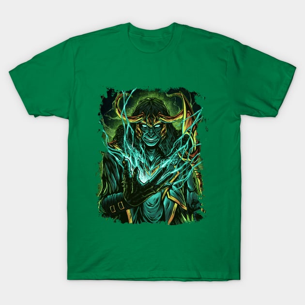 Green God T-Shirt by UrifGraphic